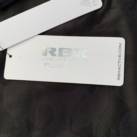 RBX Breezy Textured Jacquard Tank Top Plus Size 2X Black - Picture 6 of 6